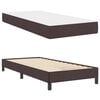 vidaXL Lit &agrave; ressorts avec matelas Marron fonc&eacute; 80 x 200 cm tissu