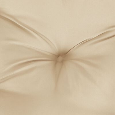 vidaXL Coussin de palette beige 50x50x12 cm tissu