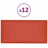 vidaXL T&ecirc;te de lit murale 12 pc 90 x 15 cm Gris tissu