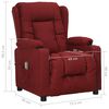 vidaXL Fauteuil de massage Rouge bordeaux Tissu