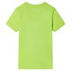 T-shirt pour enfants avec manches courtes vert citron 140