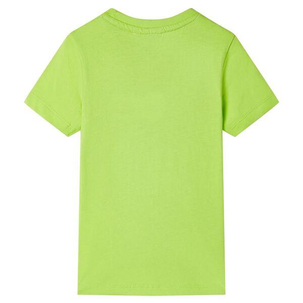 T-shirt pour enfants avec manches courtes vert citron 140