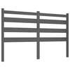 vidaXL T&ecirc;te de lit Gris 146x4x100 cm Bois massif de pin