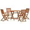 vidaXL Ensemble de meubles d'ext&eacute;rieur 5 pcs Naturel