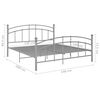 vidaXL Cadre de lit sans matelas gris métal 140x200 cm