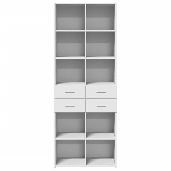 vidaXL Buffet haut blanc 70x42,5x185 cm bois d'ingénierie