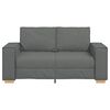 vidaXL Canap&eacute; 2 places Gris fonc&eacute; 120 cm Tissu