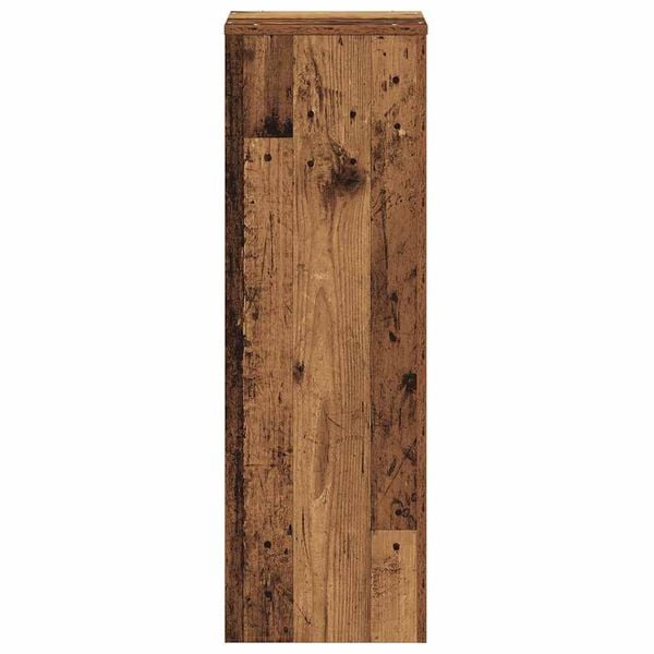 vidaXL Support pour plantes vieux bois 33x33x100 cm bois d'ing&eacute;nierie