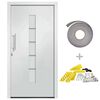 vidaXL Porte d'entr&eacute;e Aluminium et PVC Blanc 100x200 cm