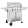 vidaXL Barbecue &agrave; gaz avec 5 br&ucirc;leurs argent&eacute; acier inoxydable