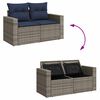 vidaXL Salon de jardin avec coussins 8 pcs gris résine tressée acacia