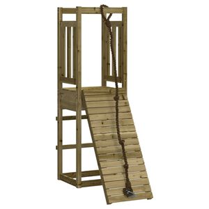 vidaXL Maisonnette de jeu avec mur d'escalade bois de pin impr&eacute;gn&eacute;