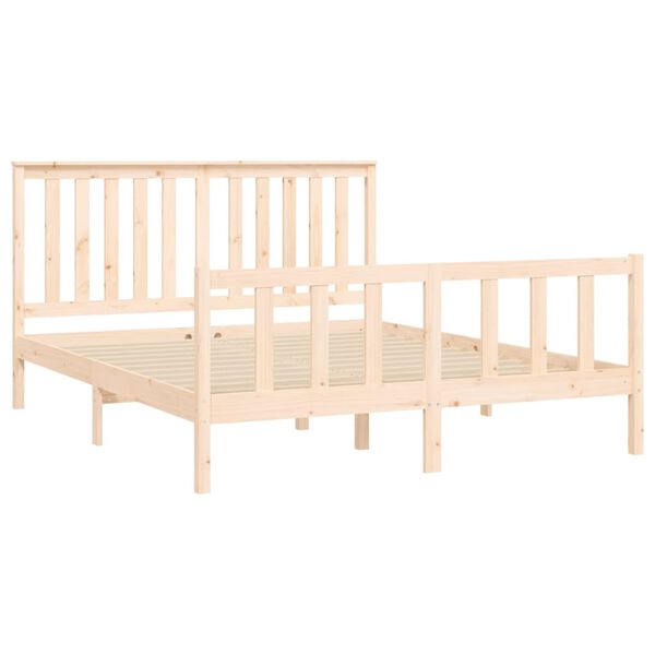 vidaXL Cadre de lit sans matelas 160x200 cm bois massif de pin
