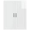 vidaXL Armoire de cuisine avec &eacute;tag&egrave;re Blanc brillant 80 x 31 x 100 cm