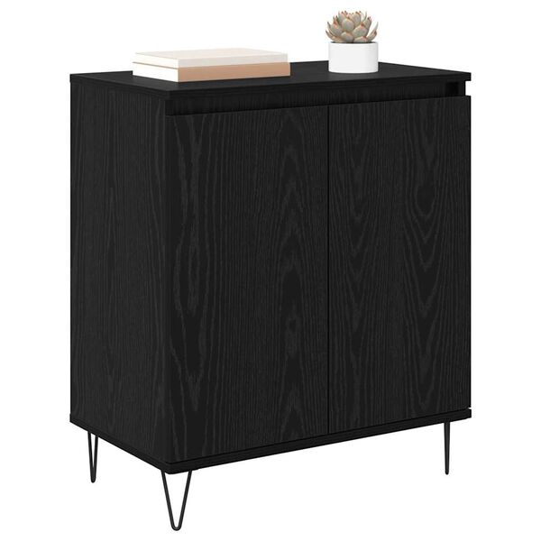 vidaXL Buffet Ch&ecirc;ne noir 60 x 35 x 70 cm Bois d'ing&eacute;nierie