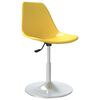 vidaXL Chaises &agrave; manger pivotantes lot de 4 jaune PP
