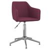 vidaXL Chaises &agrave; manger pivotantes lot de 2 violet tissu