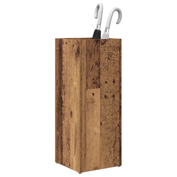 vidaXL Porte-parapluie Bois ancien 25 x 24,5 x 64 cm Bois d'ing&eacute;nierie