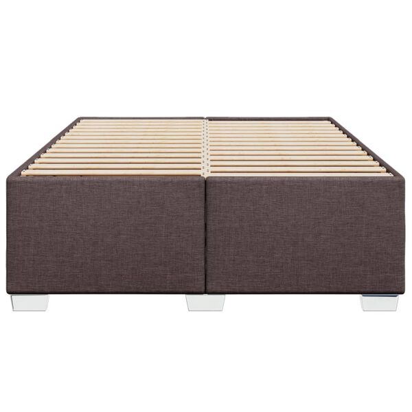 vidaXL Cadre de lit sans matelas marron fonc&eacute; 140x200 cm tissu