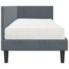 vidaXL Cadre de lit d'angle avec matelas 2 pcs Gris Velours