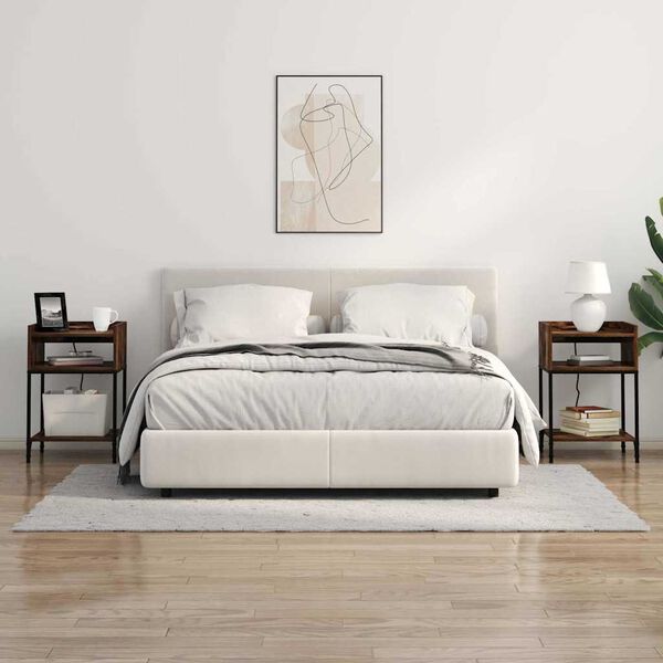 vidaXL Cabinet de chevet Ch&ecirc;ne fum&eacute; 40 x 40 x 61 cm Bois d'ing&eacute;nierie