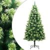 vidaXL Sapin de No&euml;l artificiel &agrave; charni&egrave;res avec support 180 cm