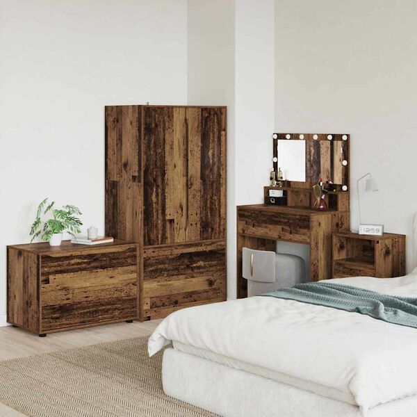 vidaXL Armoire de rangement Bois Ancien 80 x 48 x 57 cm