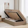 vidaXL Lit avec rangement et matelas 2 pcs Cappuccino Cuir