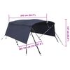 vidaXL Toit bimini &agrave; 4 arceaux parois lat&eacute;rales 243x(185-198)x137 cm