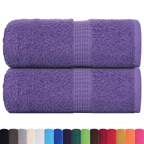 vidaXL Serviettes de visage FROGN 2 pcs violet 30x30 cm 360 g/m²