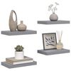 vidaXL &Eacute;tag&egrave;res murales flottantes 4 pcs Gris 40x23x3,8 cm MDF