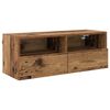 vidaXL Meuble TV mural Bois Ancien 80 x 30 x 30 cm Bois d'ing&eacute;nierie
