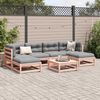 vidaXL Salon de jardin 7 pcs et coussins bois massif sapin de douglas