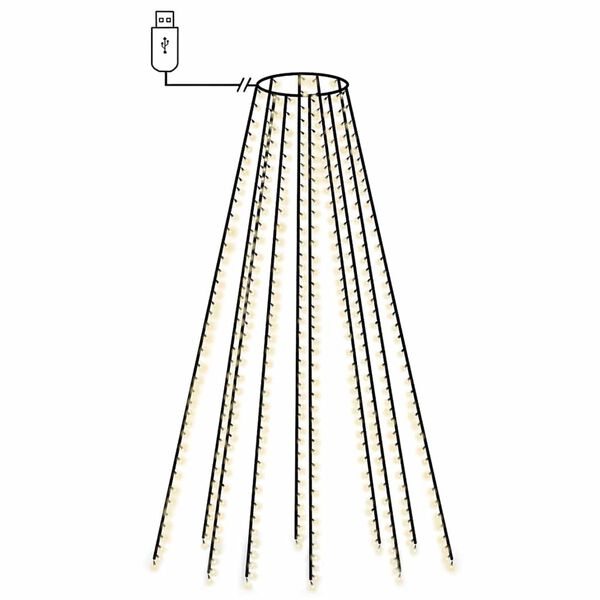 vidaXL Guirlande lumineuse avec 500 LED Blanc froid 500 cm Int/Ext