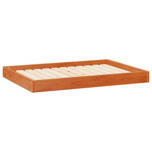 vidaXL Lit pour Chien Cire marron 101,5 x 74 x 9 cm Bois de Pin Massif
