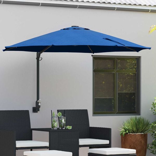 vidaXL Parasol de jardin Azur 248 x 248 x 148 cm Polyester et Acier