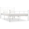 vidaXL Cadre de lit sans matelas blanc m&eacute;tal 120x200 cm