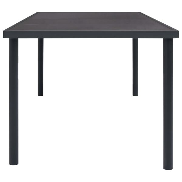 vidaXL Table à dîner d'extérieur Anthracite 150x90x74 cm Acier