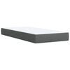 vidaXL Sommier &agrave; lattes de lit avec matelas Gris fonc&eacute; 90x200 cm Tissu