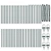 vidaXL Poteau de clôture. Autre 52 pcs Vert 3,2 x 3,2 x 120 cm Acier