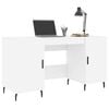 vidaXL Bureau blanc 140x50x75 cm bois d'ing&eacute;nierie