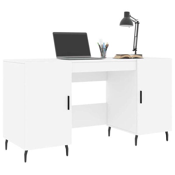 vidaXL Bureau blanc 140x50x75 cm bois d'ing&eacute;nierie