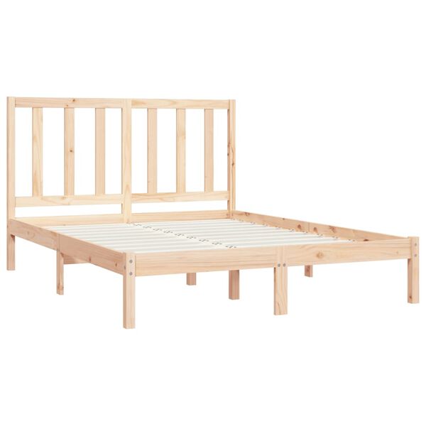 vidaXL Cadre de lit sans matelas bois de pin massif 140x190 cm