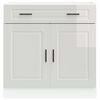 vidaXL Armoire de cuisine Porto blanc brillant bois ingénierie