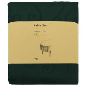 vidaXL Tissu de Table 5 pc ovale Vert fonc&eacute; 130 x 220 cm