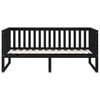 vidaXL Lit de jour sans matelas noir 90x190 cm bois de pin massif
