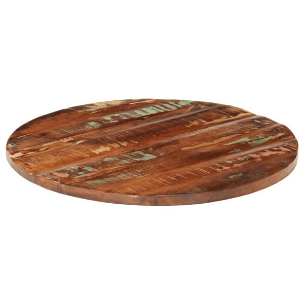 vidaXL Dessus de table &Oslash; 80x3,8 cm rond bois massif de r&eacute;cup&eacute;ration
