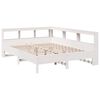 vidaXL Lit biblioth&egrave;que sans matelas blanc 140x200 cm bois pin massif