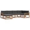 vidaXL Ensemble de canap&eacute;s d'ext&eacute;rieur 6 pc Naturel et Anthracite