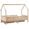 vidaXL Cadre de lit enfants avec tiroirs sans matelas 90x190 cm bois